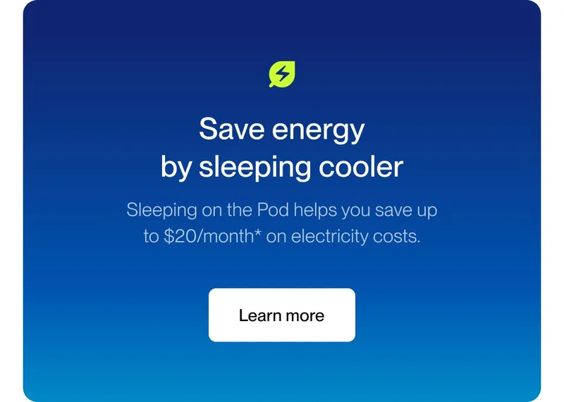 Save energy by sleeping cooler