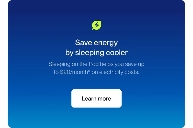 Save energy by sleeping cooler