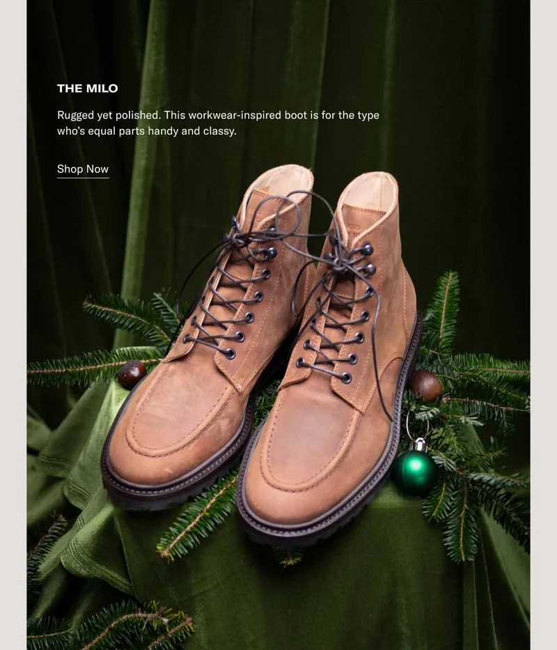 The Milo Rugged yet polished. This workwear-inspired boot is for the type who’s equal parts handy and classy.  Shop Now