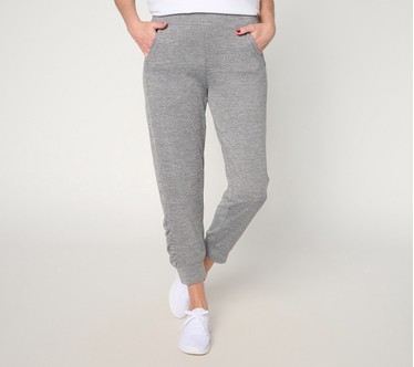 Denim & Co. Active Regular Cool to the Touch Ruched Joggers