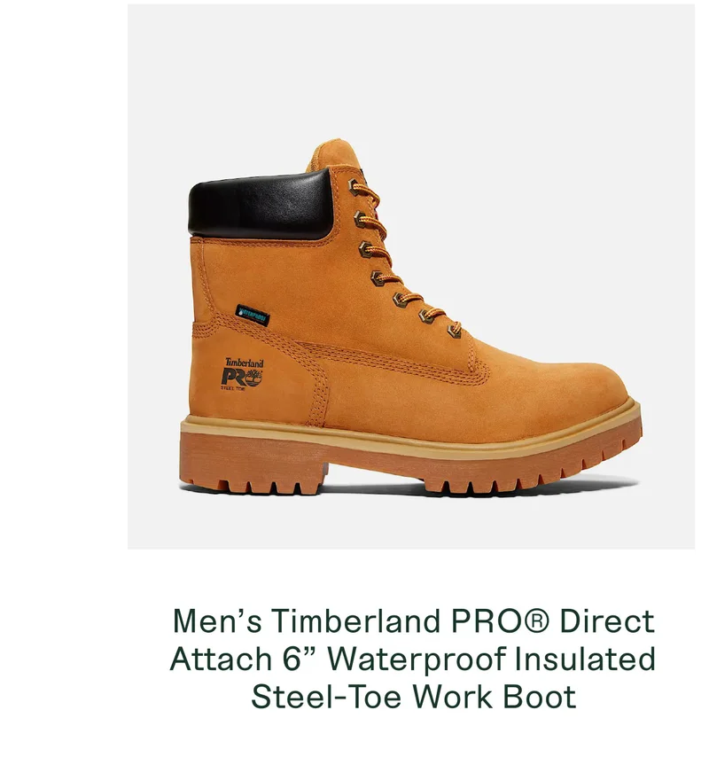 Men's Timberland PRO® Direct Attach 6" Waterproof Insulated Steel-Toe Work Boot
