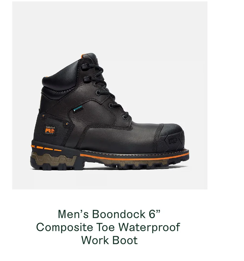 Men's Boondock 6" Composite Toe Waterproof Work Boot
