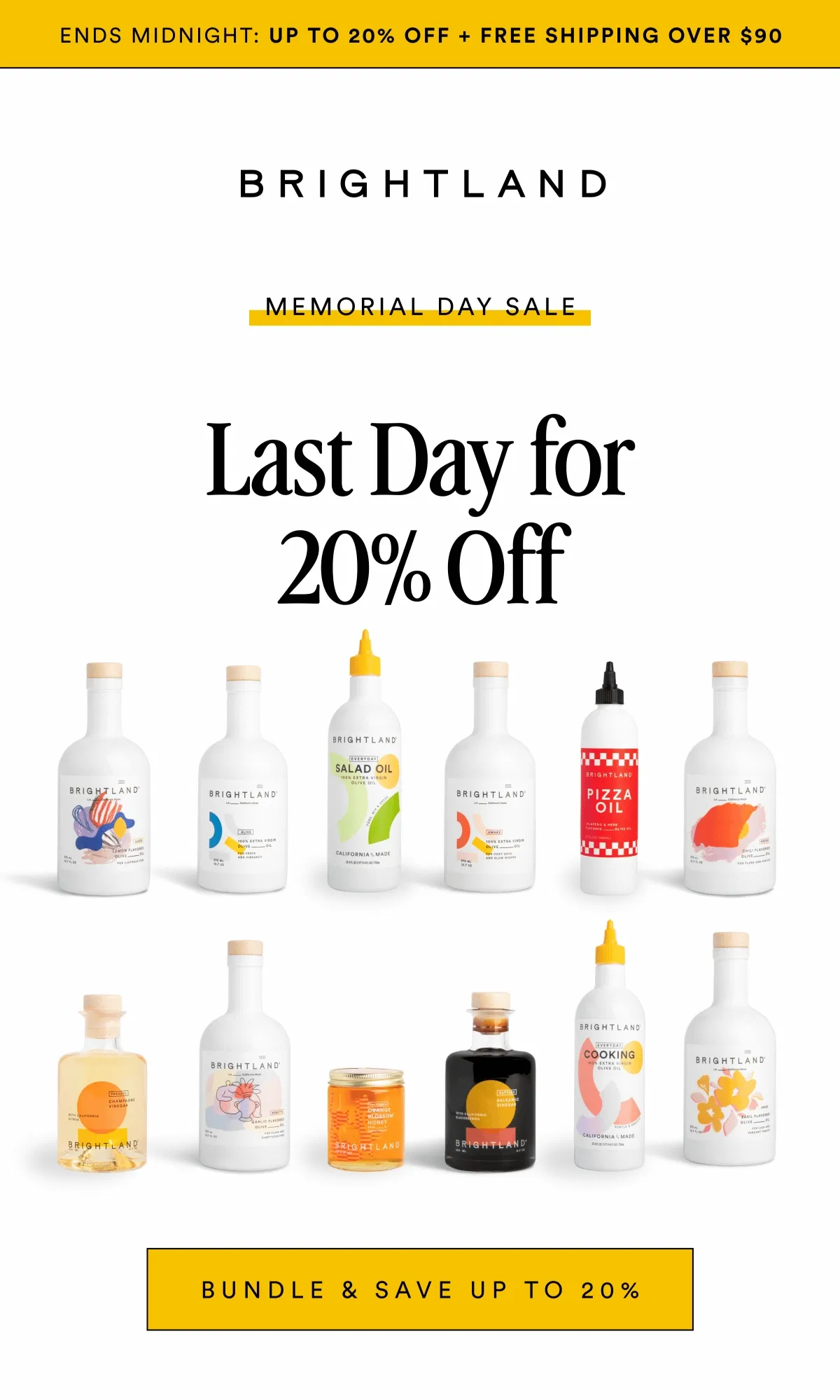 Last Day for 20% OFF