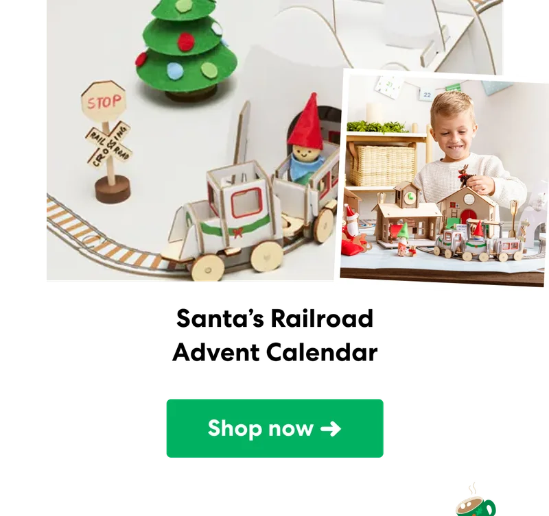 Santa's Railroad Advent Calendar