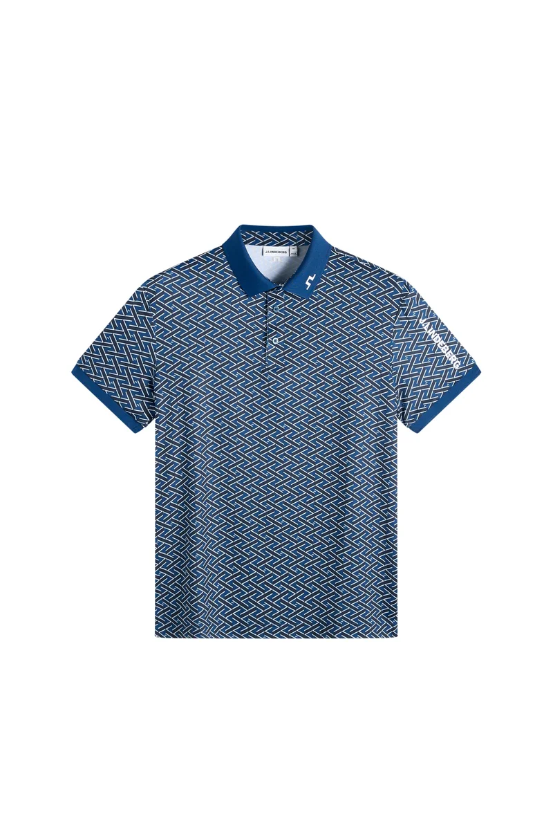 Image of Tour Tech Print Polo / Ladder Estate Navy S