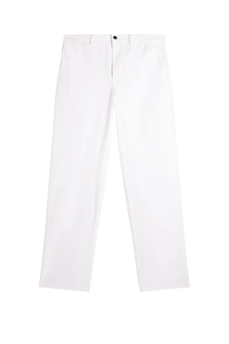 Image of Devyn  Cotton Twill Pants / White