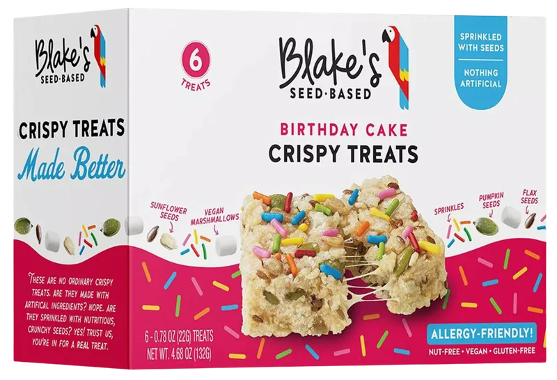 Image of Blake's Seed Based Birthday Cake Rice Crispy Treat (6 CT)