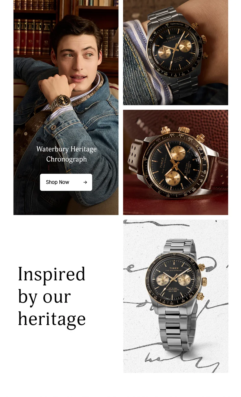 Inspired by our heritage | Waterbury Heritagge Chronograph | Shop Now
