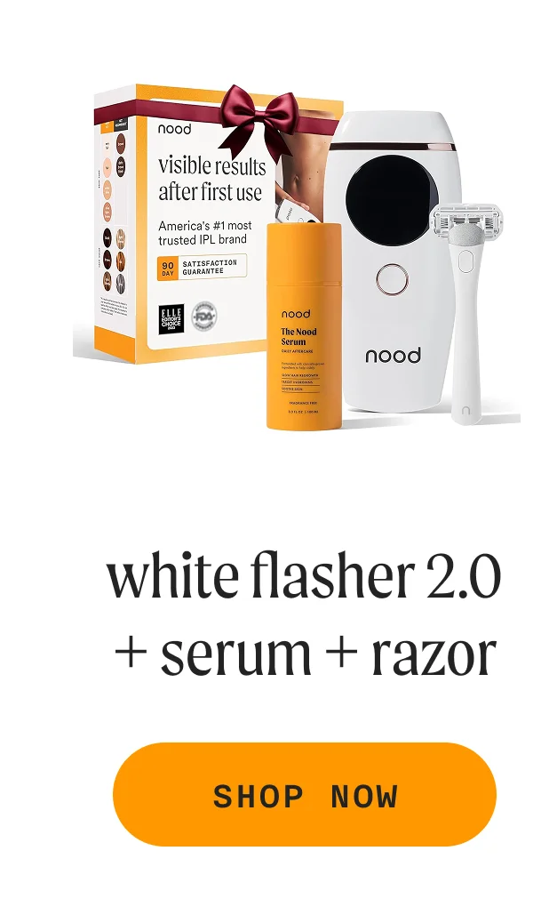 White Flasher 2.0 + Serum + Razor - SHOP NOW