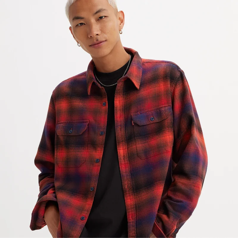 SHOP JACKSON WORKER FLANNEL OVERSHIRT