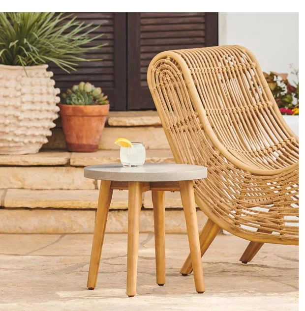 Atra concrete round side table.
