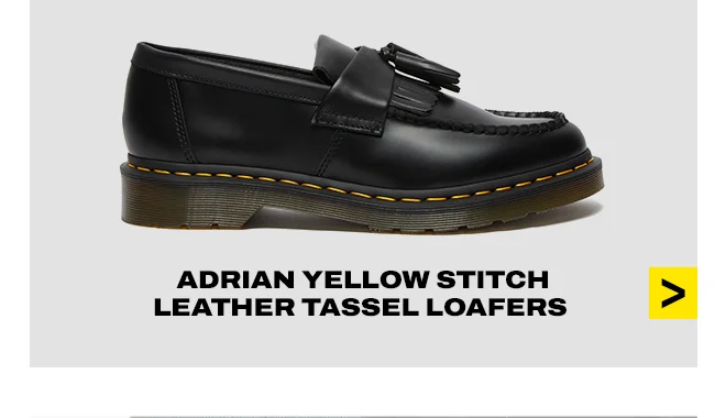 Adrian Yellow Stitch Leather Tassel Loafers