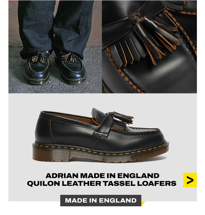 Adrian Made in England Quilon Leather Tassel Loafers