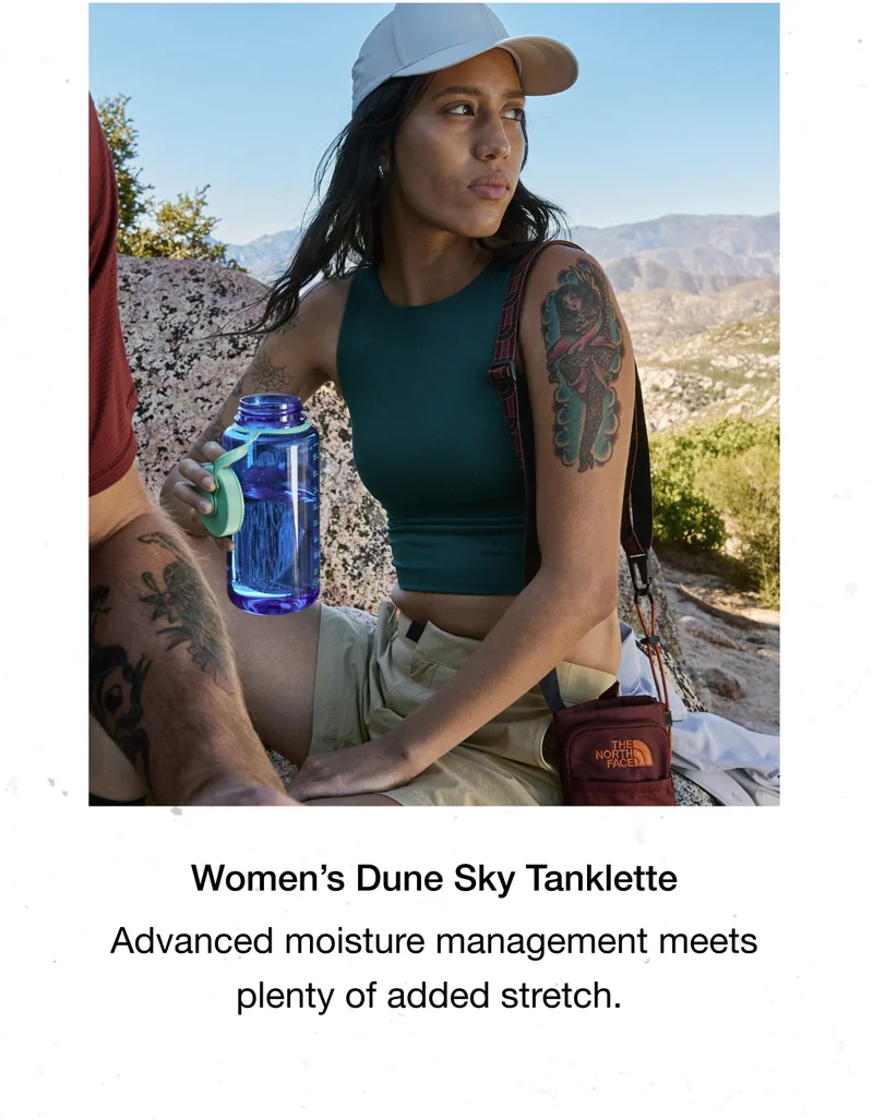 Women's Dune Sky Tanklette. Advanced moisture management meets plenty of added stretch.