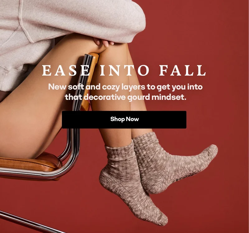 EASE INTO FALL | New soft and cozy layers to get you into that decorative gourd mindset. Shop Now