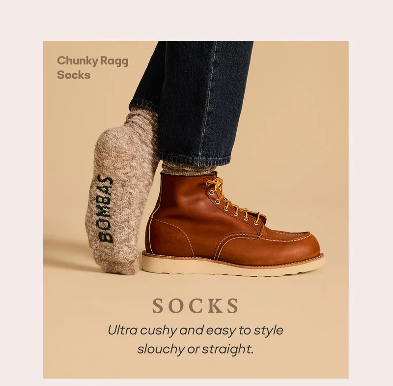 Chunky Ragg Socks | SOCKS | Ultra cushy and easy to style slouchy or straight.