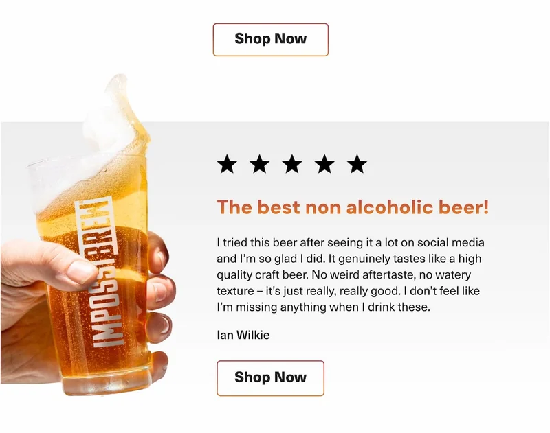 Ben: It doesn't taste alcohol-free at all