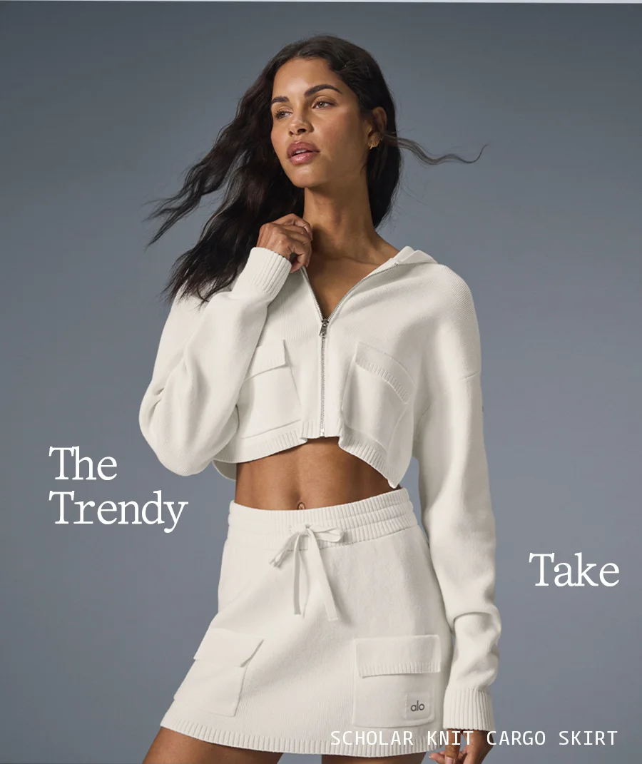 The Trendy Take. Scholar Knit Cargo Skirt