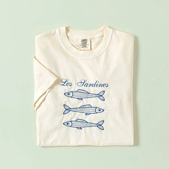 Les Sardines Embroidered T-Shirt