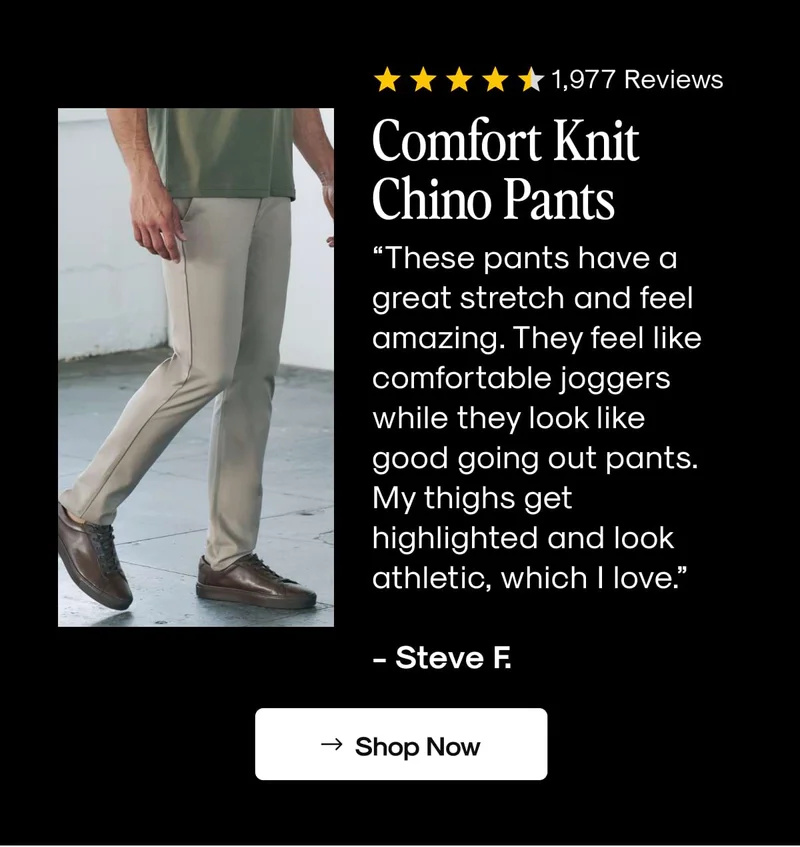 Comfort Knit Chino Pants