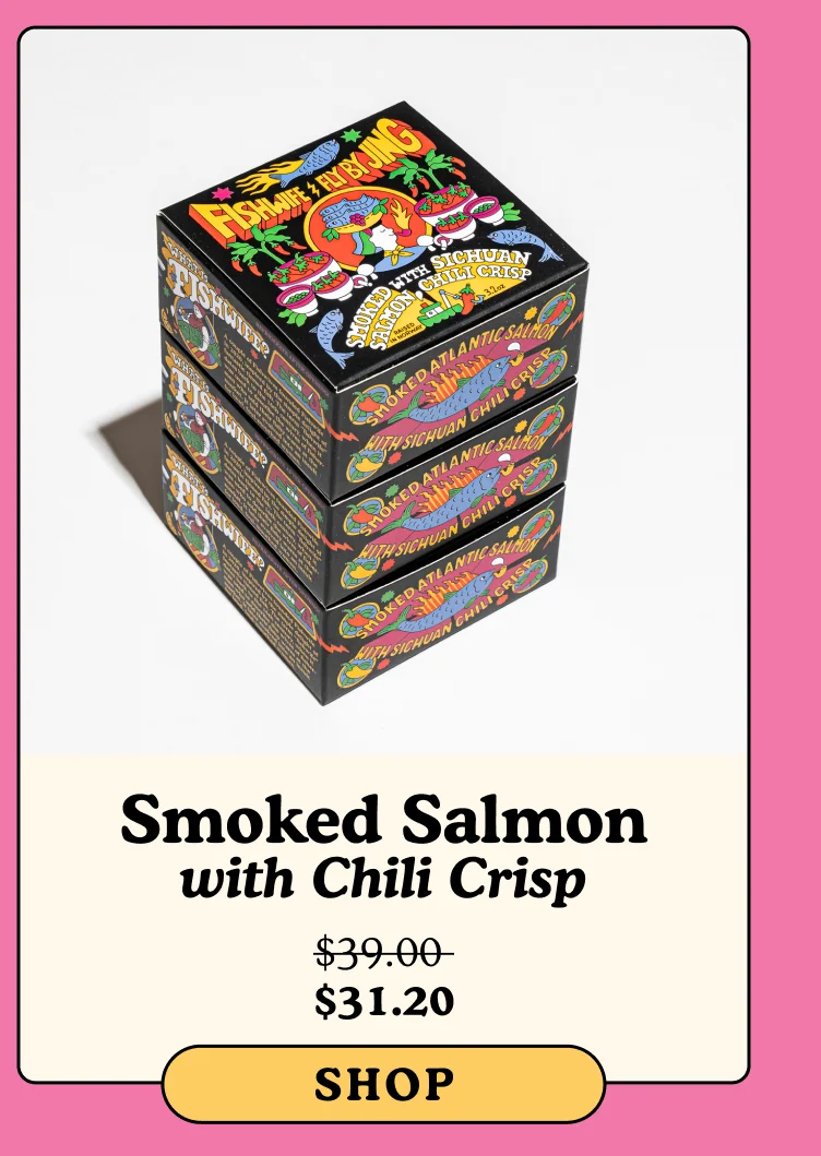 smoked salmon with chili crisp