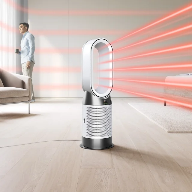 The Dyson Purifier Hot+Cool™ Gen1 purifying fan heater circulating heated air