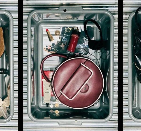Accessories in bins