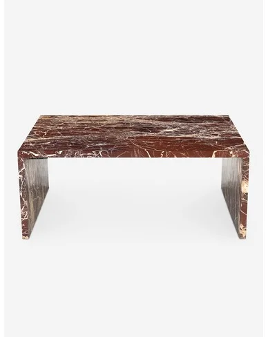 Roque Coffee Table-Red Marble
