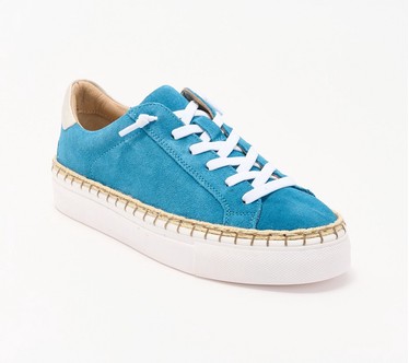 Diba True Leather Lace-Up Sneakers - Em Belish