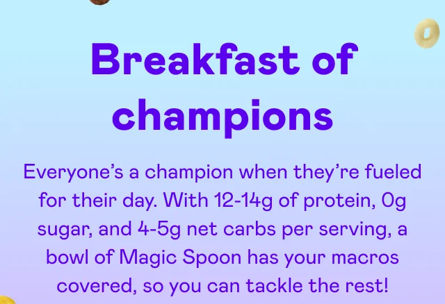 Breakfast of champions