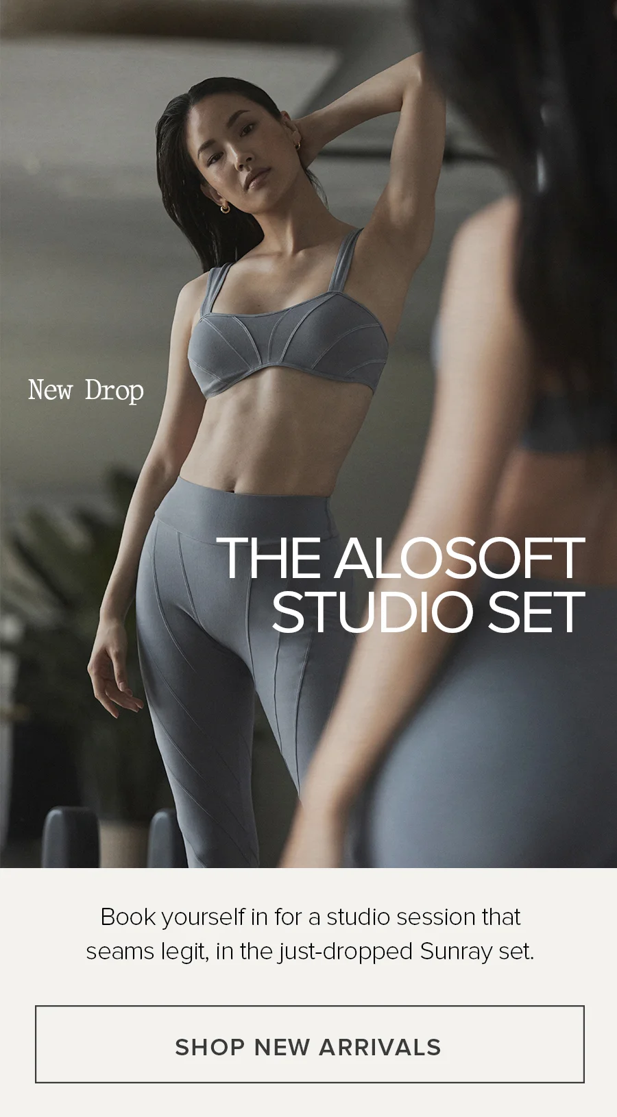 New Drop. The Alosoft Atudio Set. Book yourself in for a studio session that seams legit, in the just-dropped Sunray set. SHOP NEW ARRIVALS