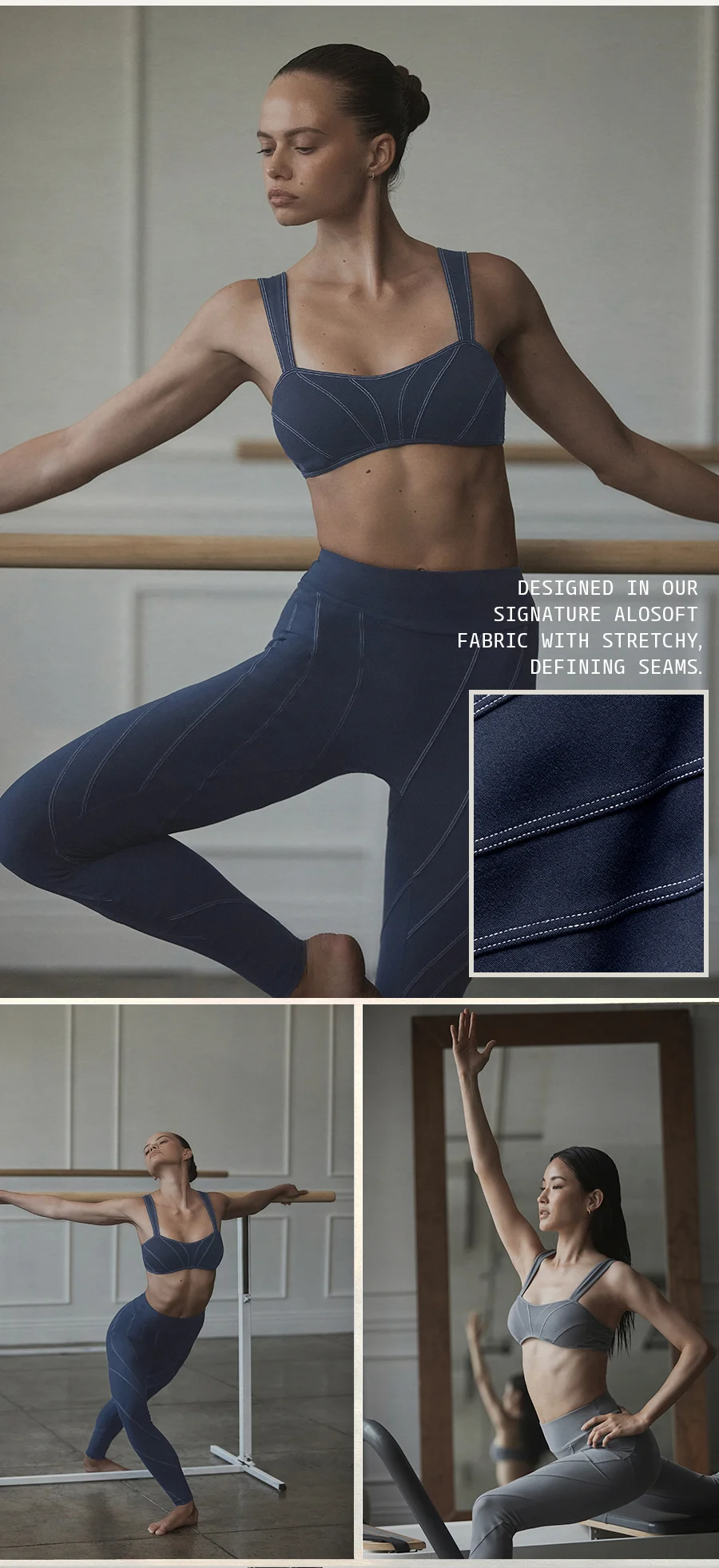 Designed In Our Signature Alosoft Fabric with Stretchy Defining Seams. SHOP NEW ARRIVALS