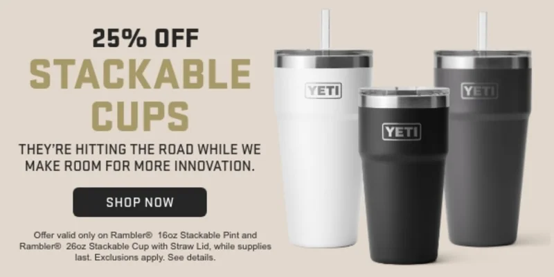 25% Off Stackable Cups