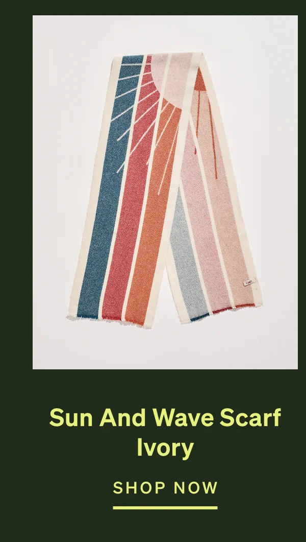 Sun And Wave Scarf Ivory