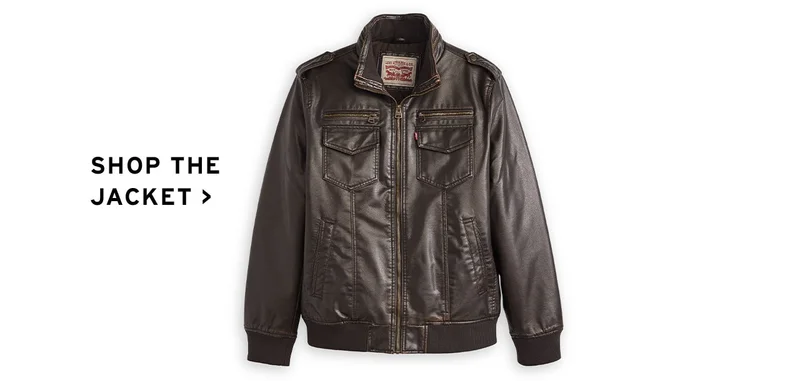 SHOP FAUX LEATHER AVIATOR BOMBER JACKET