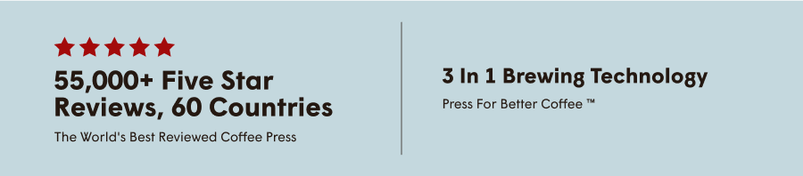 55,000+ five star reviews, 60 countries