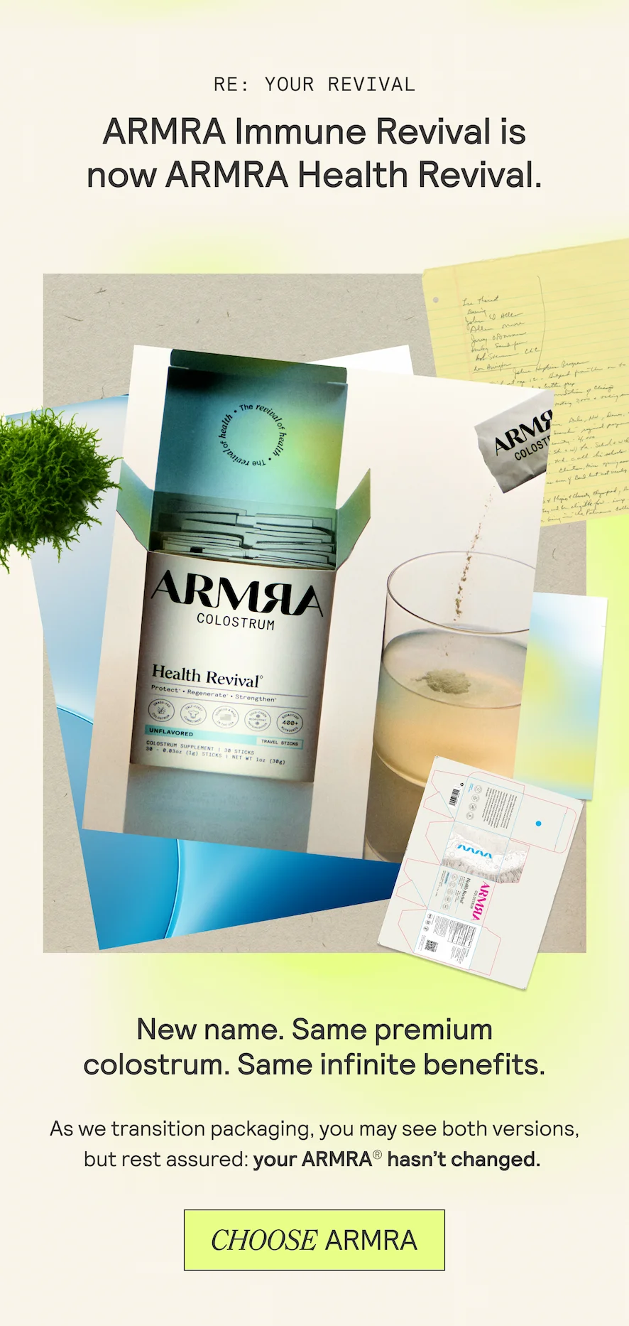 ARMRA IMMUNE REVIVAL IS NOW ARMRA HEALTH REVIVAL
