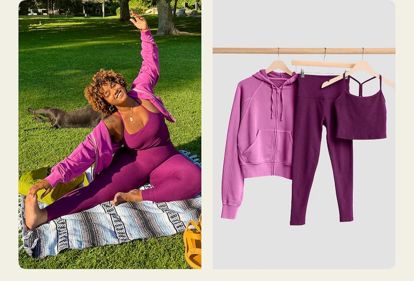 Cali Zip Up Hoodie in Washed Sunset Violet