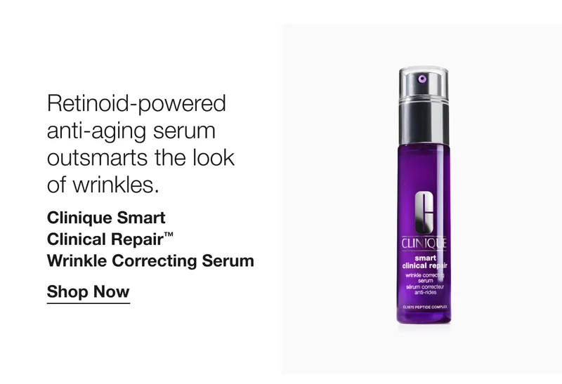 Retinoid-powered anti-aging serum outsmarts the look of wrinkles. Clinique Smart Clinical Repair™ Wrinkle Correcting Serum Shop Now