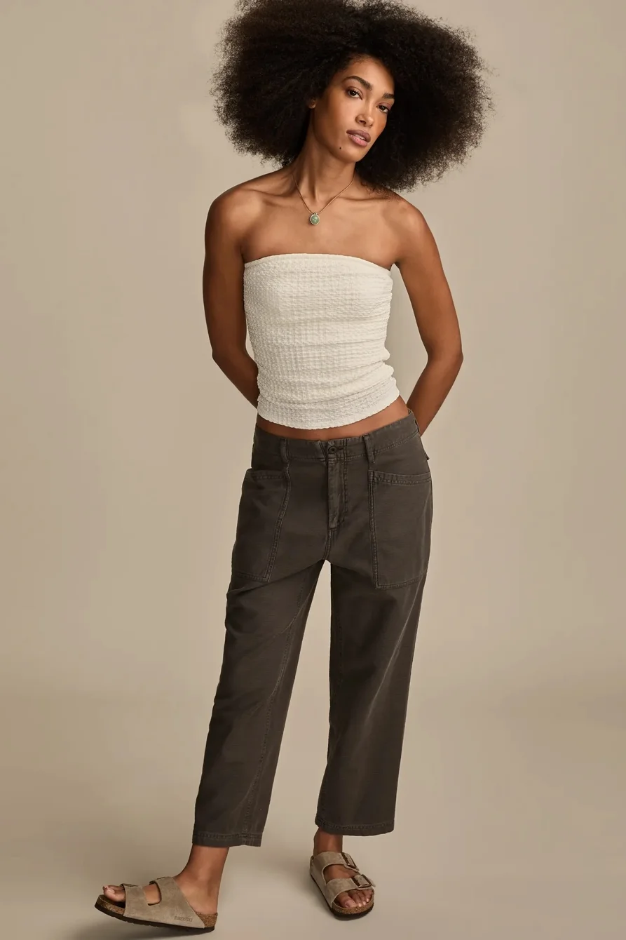 Image of Lucky Brand Easy Pocket Utility Pant - Women's Pants in Tofu