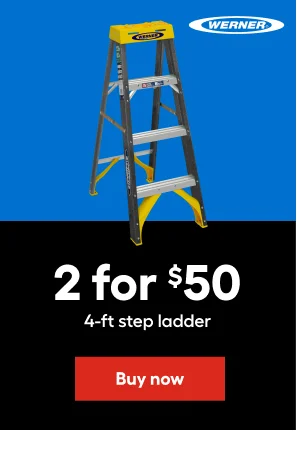 WERNER. 2 for $50. 4-ft step ladder.