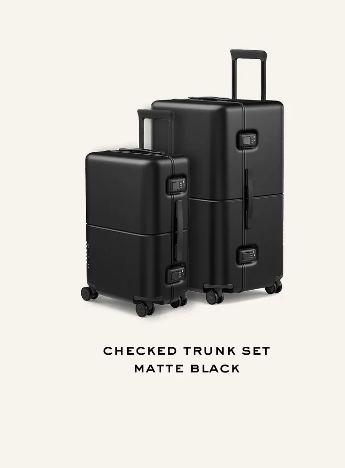 Checked Trunk Set Matte Black