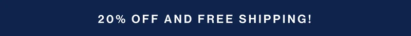 20% off and free shipping!
