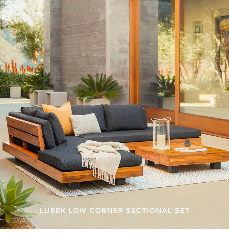 Lubek Low Corner Sectional Set