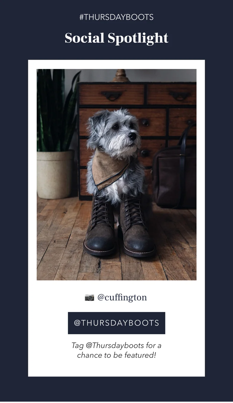 Follow us @Thursdayboots