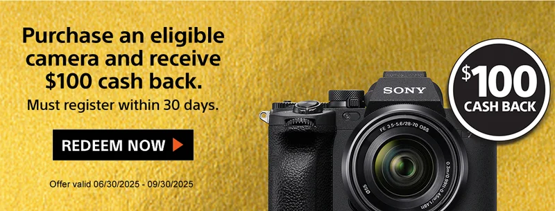 Purchase an eligible camera and receive $100 cash back | Redeem Now