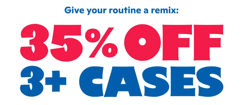 Give your routine a remix: 35% off 3+ Cases