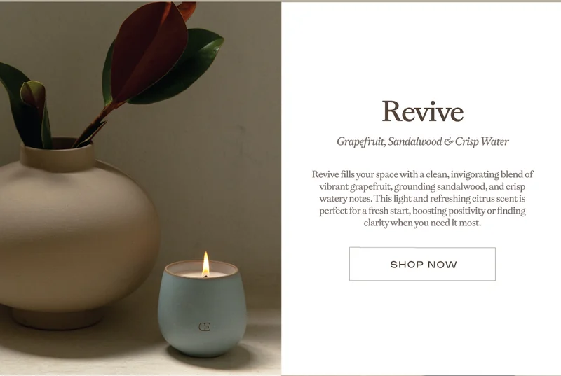 Shop REVIVE: grapefruit, sandalwood, and crisp water