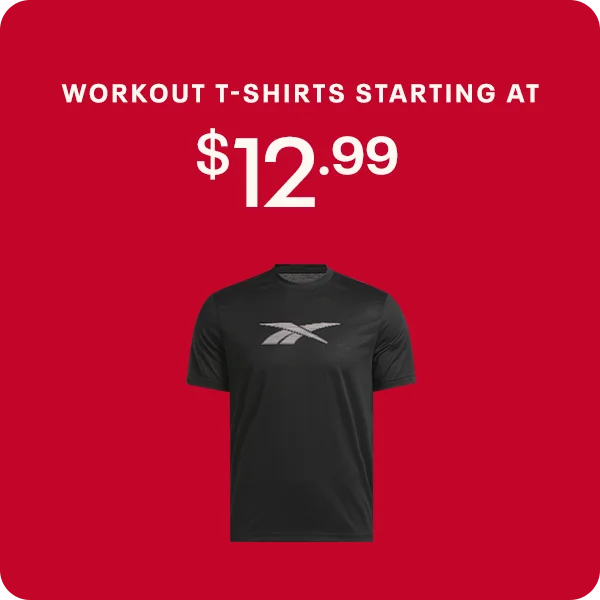WORKOUT T-SHIRTS STARTING AT $12.99