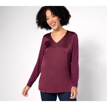Belle by Kim Gravel Mixed Media Sateen Front Top